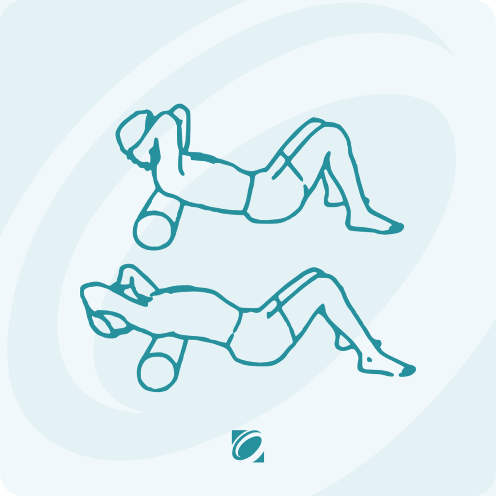 Exercises for Shoulder Impingement Illustration - Foam Roller Thoracic Extensions